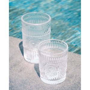 Carlotta Vintage Embossed <b>Glass</b> Drinkware <b>Cups</b> - Product Image 6