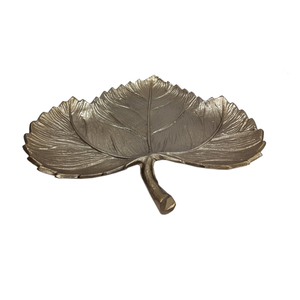 Plato en forma de hoja de Metal de aluminio de diseño antiguo, plato de Color dorado para el hogar, utensilios de cocina, plato de mesa para servir alimentos - Product Image 4