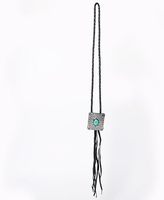 Collier pour femme Collier en argent antique et cuir/Bijoux faits main collier boho ethnique minimaliste/cadeau pour collier femme