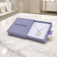 Scatola Regalo in Carta con Cassetto Scorrevole per Gioielli, Collane e Ciondoli, in Cartone Rigido con Velluto e Logo Personalizzato