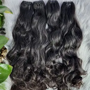 Wholesale Super Double Drawn Raw Vietnamese Hair Vendor Natural Wavy Virgin Human Hair Extension Cuticle Aligned Virgin Hair