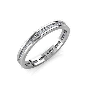 10k or laboratoire cultivé diamant alliance laboratoire diamant bijoux rond diamant bande bague de fiançailles éternité femmes bague de mariage - Product Image 3