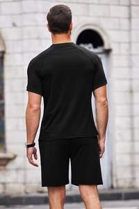 Conjunto de 2 Piezas para Hombre, Verano 2026, Camiseta Polo de Manga Corta con Cuello Redondo y Cremallera, Pantalones Cortos, Algodón Transpirable - Product Image 2