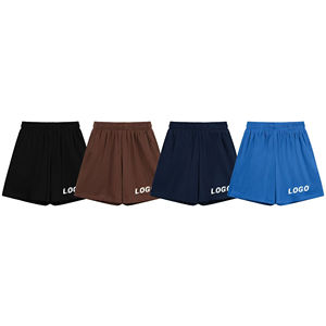 Shorts décontractés pour hommes en maille peignée double couche polyester/coton, écologiques, séchage rapide, respirants, pour le jogging, le basketball et la course à pied - Product Image 1