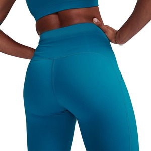 Fait sur mesure 100% coton bleu taille haute femmes Leggings respirant Yog pantalon pour entraînement Fitness sport Style décontracté femmes - Product Image 4