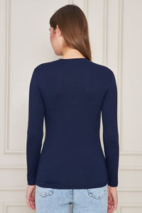 Sous-vêtements pour femmes, body à col rond et manches longues - Product Image 5