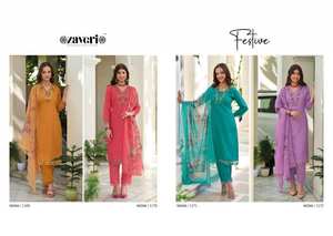 Collection de costumes indiens et pakistanais prêt-à-porter fantaisie en coton exclusif en gros pour vêtements de fête - Product Image 5