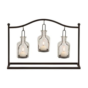 Elegante Portavelas Decorativo de Metal para Decoración del Hogar y Ambiente Festivo - Product Image 1