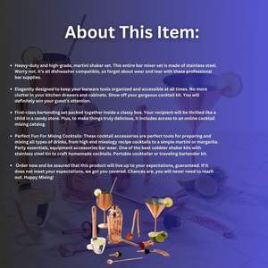 Heavy Quantity Customized <b>Cocktail</b> Shaker <b>Set</b> Drink <b>Mixing</b> Bartender Kit Premium Stainless Steel Bar Ware Tools <b>Set</b> - Product Image 3