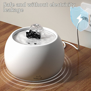 Özel Logolu Çevre Dostu Elektrikli Otomatik Su Filtreli Kedi ve Köpek Mama Kapları ve Su Sebili (Seramik) - Product Image 5