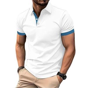 Camiseta de algodón ajustada para hombre 2025 con cuello redondo, manga corta informal, servicio OEM de alta calidad, Impresión de logotipo personalizado - Product Image 5