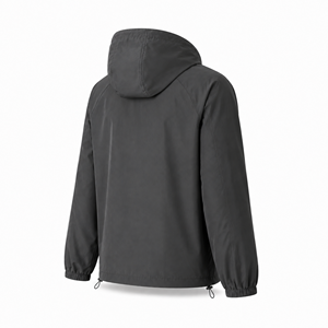 Veste coupe-vent à capuche pour homme personnalisée, légère, en polyester, résistante à l'eau, pour les sports de plein air, fermeture éclair intégrale, fournisseur en gros OEM ODM UE - Product Image 6