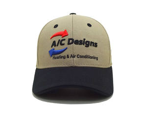 หมวกแก๊ปทรงทรัคเกอร์ 6 แผง ปักโลโก้ด้วยเวลโคร ทรงโค้งสูง 2 สี ขายดี หมวกธุรกิจ - Product Image 1