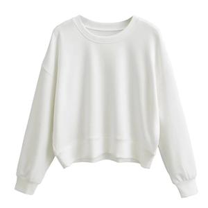 5 Colorway Cuello redondo Color sólido Manga larga Hombro caído Diseño Casual Mujer Sudadera - Product Image 1