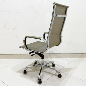Chaise de bureau pivotante MFJC37, design ergonomique minimaliste, hauteur réglable, appui-tête, dossier en maille, tissu couleur cuivre, pour usage domestique - Product Image 6