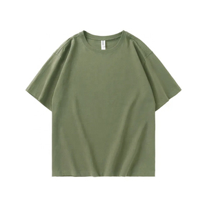 เสื้อยืดผ้าฝ้ายแขนสั้นผู้ชายโอเวอร์ไซส์เสื้อยืดผ้าฝ้ายทรงหลวมธรรมดาทรงหลวม - Product Image 1