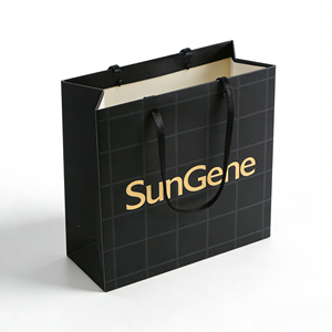 Sac en papier kraft rigide réutilisable et écologique avec poignée pour l'emballage de produits de luxe, lunettes, logo personnalisé - Product Image 6