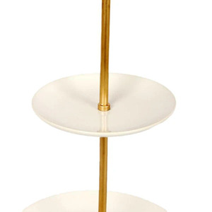 Soporte clásico de cerámica para servir pasteles Con pedestal decorativo Soporte para servir pasteles en niveles para hermosas exhibiciones de postres - Product Image 3