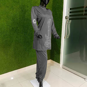 Customizable Full Coverage <b>Women's</b> Racing Swimsuit Plus Size Islamic Modest Hijab Swimwear for Muslims Girls' Swimsuit Dress - Product Image 3