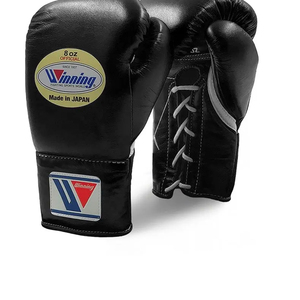 Último modelo hecho con cuero de vaca negro Guantes de boxeo ganadores Entrenamiento profesional Sparring Guantes de lucha de la mejor calidad - Product Image 3