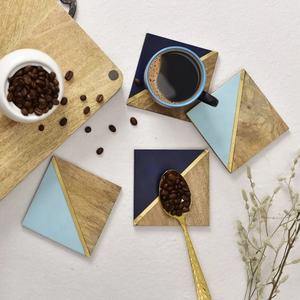 Posavasos de resina de madera para posavasos de taza de té de café decorativos para accesorios de vajilla - Product Image 2