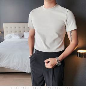 T-shirts unis vierges en gros pour hommes - Tissu 100% coton de qualité supérieure avec options d'impression de logo personnalisé provenant d'une usine du Bangladesh - Product Image 2