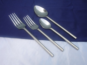 Vantage ensemble de couverts gaufrés de luxe moderne désherbage utilisation maison et cuisine nickelé pour fêtes restaurant - Product Image 6