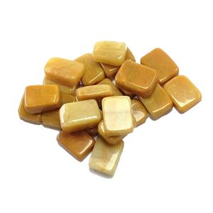 Cubo de cristal de jaspe amarillo caído al por mayor, piedra preciosa de Reiki Chakra con técnica de tallado grabado, piedra de guijarro de ágata artesanal - Product Image 1