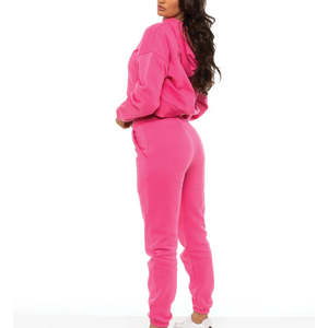 Cotton <b>Crop</b> Top <b>Jogger</b> Pants Sweatshirt 2 Piece winter tracksuits for Women Tracksuit breathable material Women Tracksuit - Product Image 4