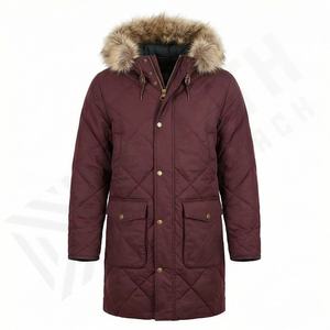 Veste parka à capuche pour homme, vêtements d'extérieur, manteau d'hiver chaud, grande taille, polaire en coton rembourré, de haute qualité, isolé thermiquement, pour la neige - Product Image 2