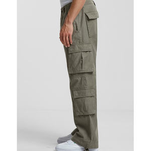 Pantalon cargo coupe-vent tendance pour hommes, pantalon d'extérieur décontracté avec poches zippées, technique de tissage durable - Product Image 2