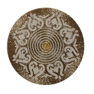 <b>Beaded</b> Linen Traditional Anti-Slip <b>Placemats</b> Bulk Supplier Handmade Table Decor Mat Weddings Parties Dining Export Quality - Product Image 1