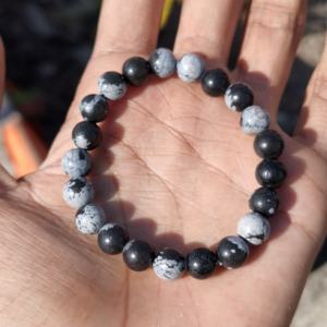 8mm Classic Style Stone <b>Beaded</b> Women's & Children's Adjustable Silver Plated <b>Bracelet</b> Geometric Buddhism Inspired Gift - Product Image 2