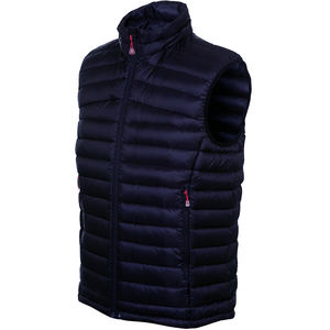 Gilet bouffant d'hiver noir pour homme matelassé résistant à l'eau coupe-vent avec fermeture éclair matelassé léger sans manches gilet bulle - Product Image 5