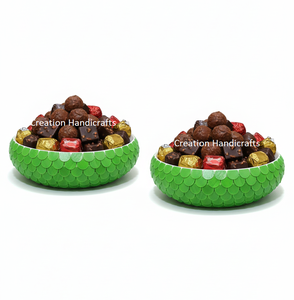 Nouveauté Plateaux de service en bois et métal en forme de palmier pour servir des chocolats, des desserts avec des bols - Product Image 4