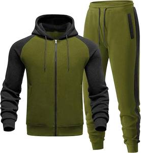 2025 chándal de algodón 100% pesado personalizado para hombre, chaqueta cortavientos con capucha, pantalón con cremallera, patrón sólido, característica de maternidad, Invierno - Product Image 6