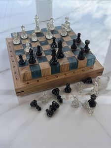 Modern Wooden Resin <b>Chess</b> <b>Board</b> <b>Set</b> | High Quality Handmade Craft | Factory Direct Bulk Price - Product Image 2