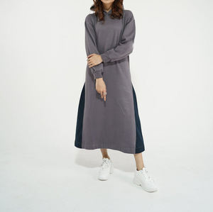 เสื้อฮู้ดดี้ผู้หญิงทรงหลวมสีม่วงคุณภาพสูง ผ้าถักเนื้อหนา ระบายอากาศได้ดี ไซส์พลัส สไตล์ลำลองทันสมัย - Product Image 3