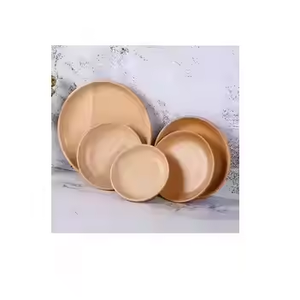 Plato de madera natural Plato Estante Vajilla de cocina Juego de diferentes tamaños por Crescent Crafts - Product Image 3