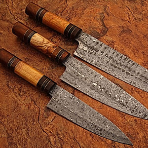 มีดเชฟสไตล์ญี่ปุ่นสุดหรูพร้อมที่จับสีเทอร์ควอยซ์ขนาดสั่งทำพร้อมปลอกหนังฟรีเลเซอร์โลโก้กวาง - Product Image 5