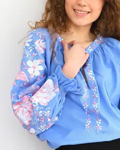 Ukrainische kurze Bluse Kleidung für Damen Tunika Stickerei Top Ukraine Mini Boho Bluse Damen Übergröße Bluse