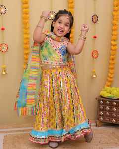 Sharara Traje Niñas Niños étnico Shalwar Kameez Indio Punjabi Estilo paquistaní Bordado Boda y Fiesta Festiva Desgaste Niños - Product Image 4
