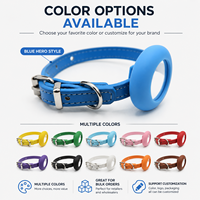 Collier pour chat en cuir imperméable avec AirTag, collier de suivi anti-perte pour petits chiens par Ming Jia