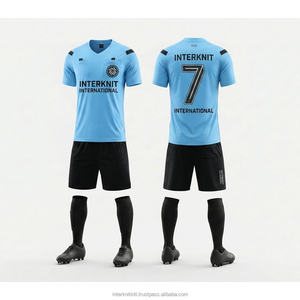 Nouveau design 2026 Maillots de football 100 % polyester solides Kits de football personnalisés pour équipes Séchage rapide Anti-transpiration Imprimé par transfert thermique UPF 50 - Product Image 6