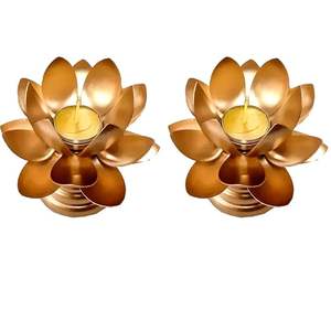 Support de bougie finition métallique, fait main, décoratif, centre de table pour bougies chauffe-plat, ambiance luxueuse pour la maison, idéal pour les fêtes, mariages, ou comme cadeau spirituel. - Product Image 2