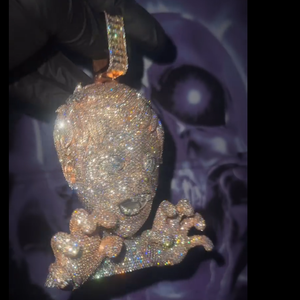 Colgante Hip Hop Personalizado de Plata de Ley 925 Chapado en Oro Rosa para Hombre, Joyería Fina con Diseño de Rostro de Diamante, Colgantes y Dijes Finos - Product Image 6