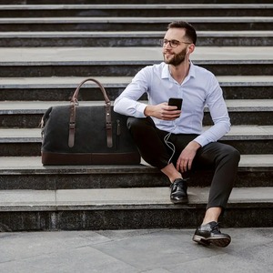 Sac de voyage en toile, léger, grande capacité, week-end, unisexe, pour la nuit, la salle de sport, bagages, fermeture éclair - Product Image 6