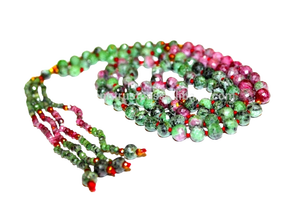 สร้อยคอแฟชั่นลูกปัดอัญมณียาวหลายด้านทำด้วยมือจากทับทิมอินเดีย - Product Image 6