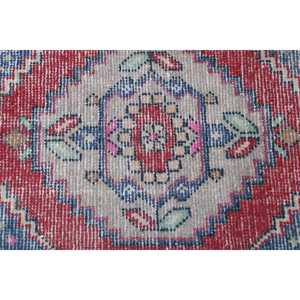 Rug, 1.7x3.2 ft Vintage Rug, <b>Red</b> Animal Print Rug <b>Wool</b> - Product Image 5