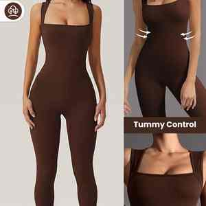 Ropa deportiva Fábrica Mujeres Gimnasio Casual Bodycon Yoga Fitness Monos de una pieza Activewear Mamelucos Playsuits - Product Image 4